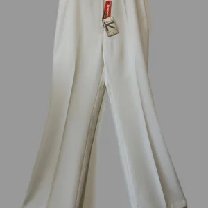 Pantalon Flare Blanc Tergal R.Kahn 1970 Neuf Deadstock France