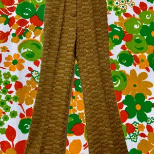 Magnifique pantalon rayures flare pattes d’éléphant Vintage 1970