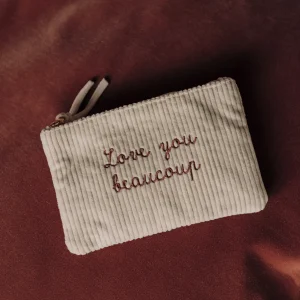 Pochette Love you beaucoup velours