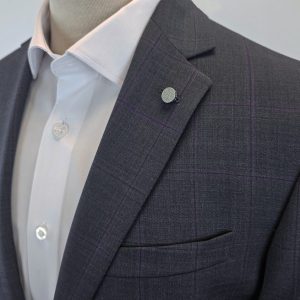 TED BAKER: Costume à carreaux Gris foncé